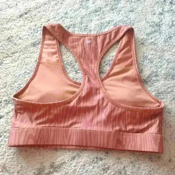 Fabletics Womens Brown Striped Padded Sports Bra M - Picture 3 of 8